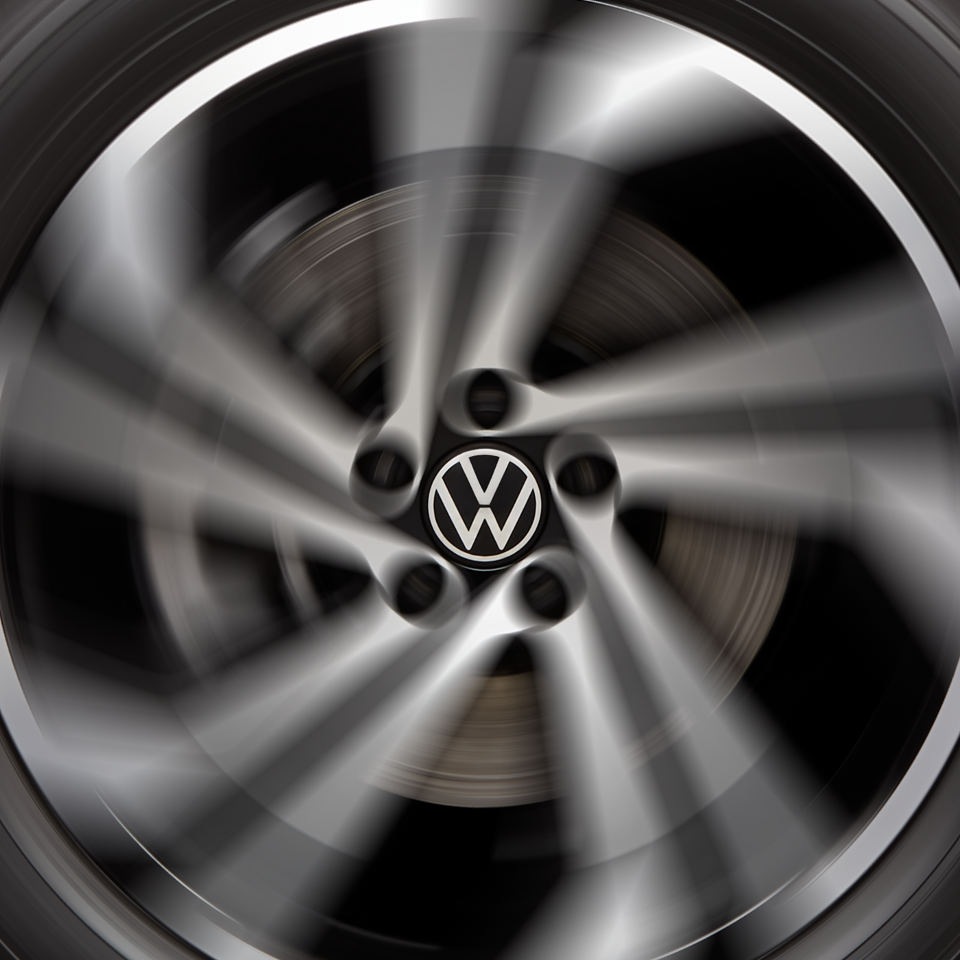 Volkswagen Dynamic Wheel Center Caps